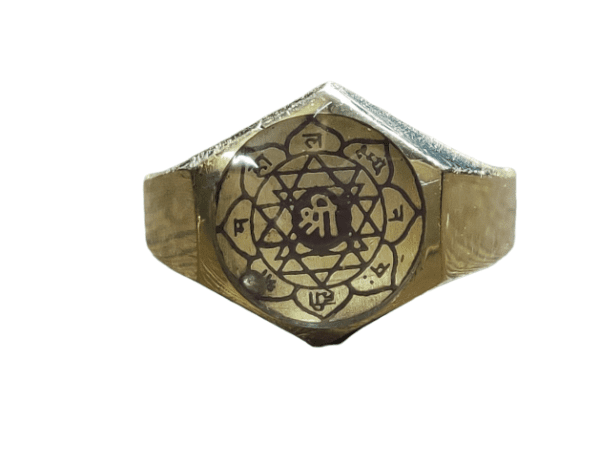 Ashtadhatu(अष्टधातु) High Quality Shriyantra(श्रीयंत्र) Ring With Mercury(पारा)
