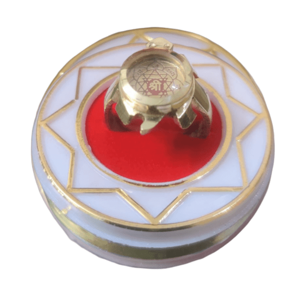 Ashtadhatu(अष्टधातु) High Quality Shri Yantra(श्रीयंत्र) Tortoise(कछुआ) Ring With Mercury(पारा) - Image 2
