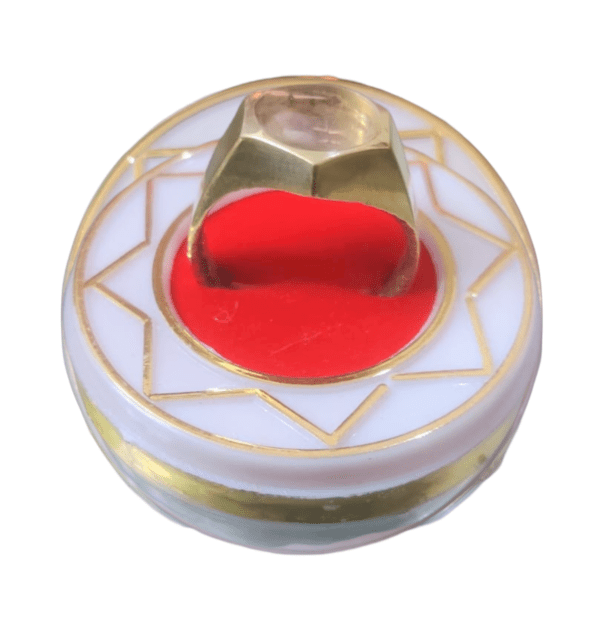 Ashtadhatu(अष्टधातु) High Quality Shriyantra(श्रीयंत्र) Ring With Mercury(पारा) - Image 2