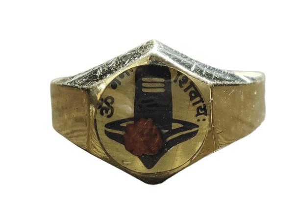 Ashtadhatu(अष्टधातु) High Quality Shivling(शिवलिंग) Ring With Rudraksh(रुद्राक्ष)