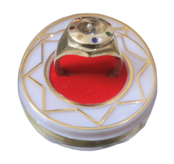 Ashtadhatu(अष्टधातु) High Quality Shivling(शिवलिंग) Ring With Shankh(शंख),Gems And Mercury(पारा) - Image 2