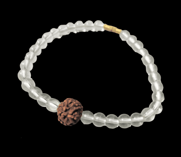 Crystal(क्रिस्टल) Bracelet With Rudraksha(रुद्राक्ष)