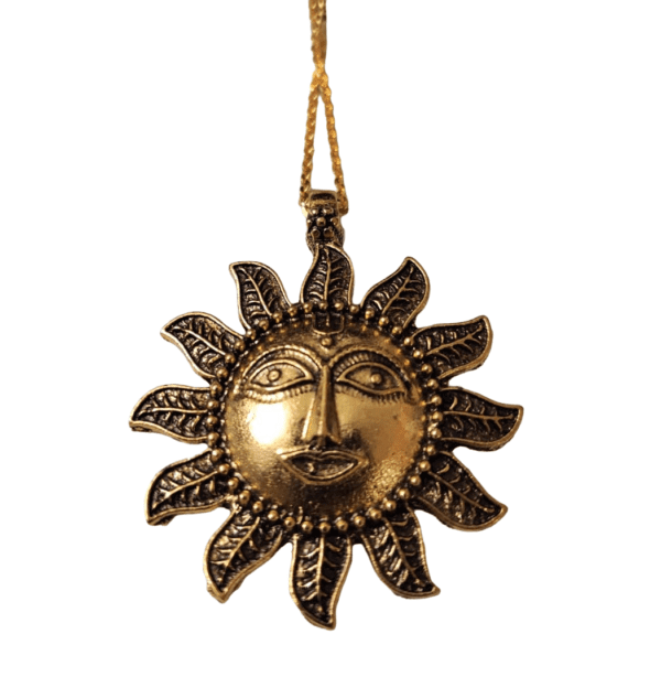 High Quality German Silver Oxidized  Zinc Alloy Sun Pendant | Size  45X54 mm - Image 2