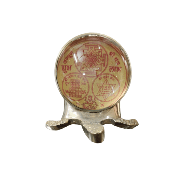 Ashthdhatu Tortoise Meru Shri Yantra In Metal(अष्टधातु मेरु श्री यन्त्र),Size- 9 cm, Weight-157 gm