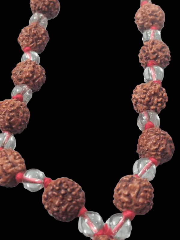 Rudraksha Crystal Mala(रुद्राक्ष क्रिस्टल माला ) For Shukra And Chandra Dosh Nivaran(शुक्र और चन्द्र दोष निवारण))