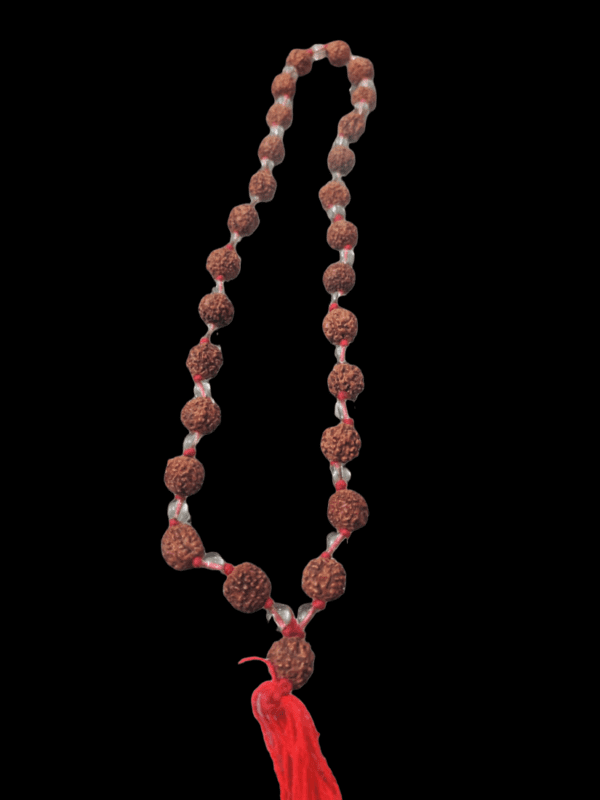 Rudraksha Crystal Mala(रुद्राक्ष क्रिस्टल माला ) For Shukra And Chandra Dosh Nivaran(शुक्र और चन्द्र दोष निवारण)) - Image 2
