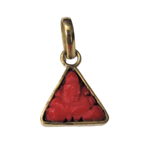 Coral Munga Ganesh Locket (मूंगा गणेश लॉकेट)