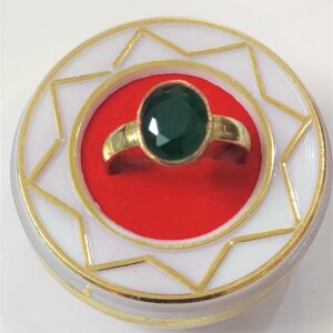 Panna Ratna(पन्ना रत्न) Ring In Brass | Size- Adjustable
