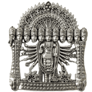High Quality German Silver Zinc Alloy Oxidized Vishnu Dashavtar Pendant | Size 50x60 mm