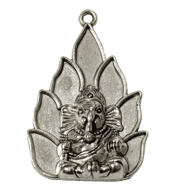High Quality Metal Silver Shri Ganesh Pendant | Size 50x30 mm