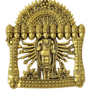 High Quality German Silver Gold Plated Vishnu Dashavtar Pendant | Size 50x60 mm