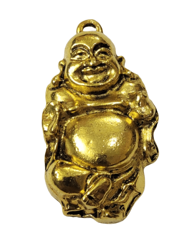 High Quality German Silver Gold Plated Laughing Buddha Pendant | Size 55x23 mm