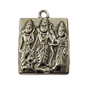 High Quality German Silver Ram Darbar Pendant With Chain And Without Chain | Size 30x22 mm