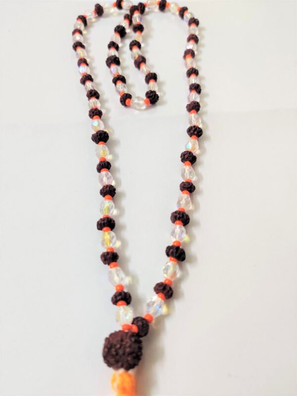 Rudraksha Crystal And Munga Mala