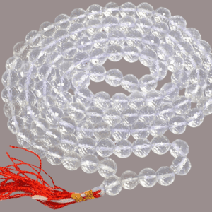 Diamond Cut Crystal Mala (क्रिस्टल माला) | 9 mm Bead Size
