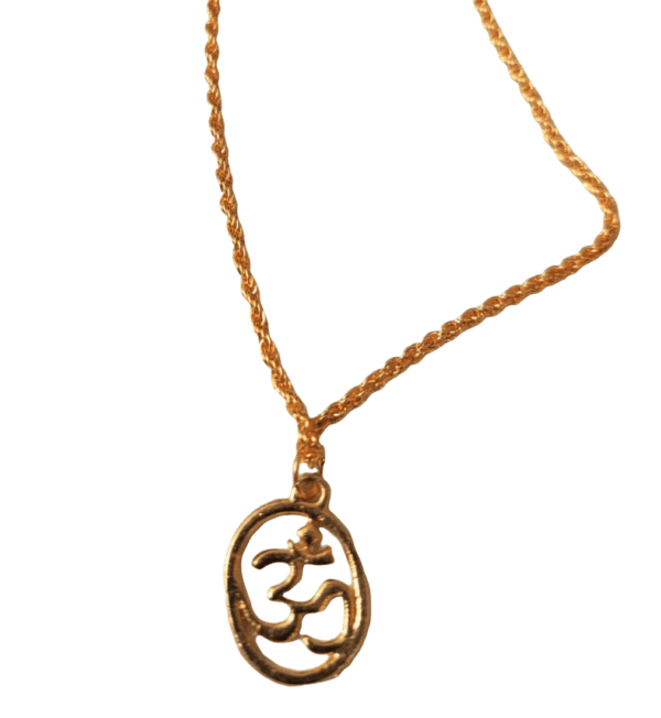 Gold Plated Om Pendant With Chain