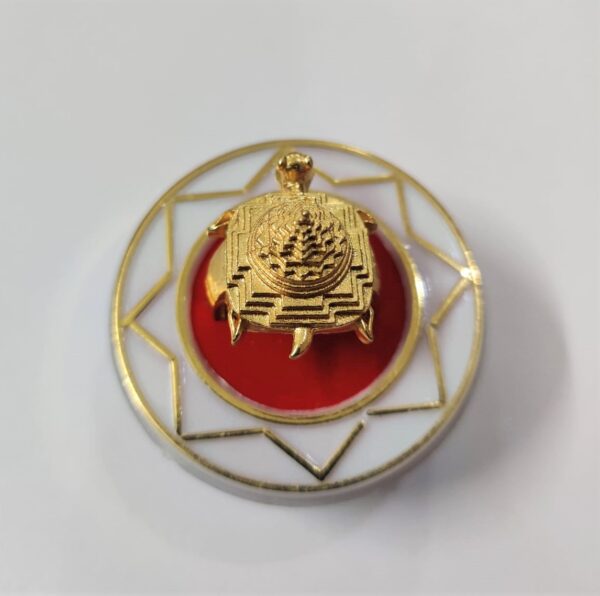 3D Shri Yantra Meru Ring(श्री यन्त्र मेरु रिंग) In Brass - Image 2
