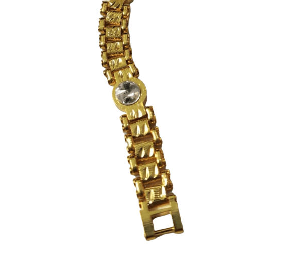 Stylish Designer American Diamond Brass Bracelet - Image 2