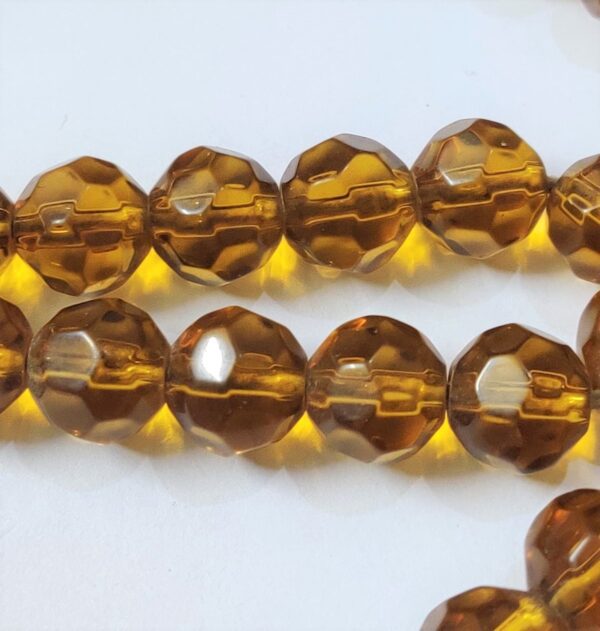 Diamond Cut Citrin Stone Mala(सुनेहला रत्न माला) | 54 Beads | Bead Size 9 mm - Image 3