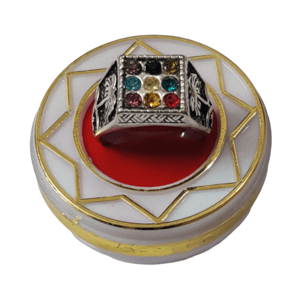 High Quality German Silver Navratan Ring
