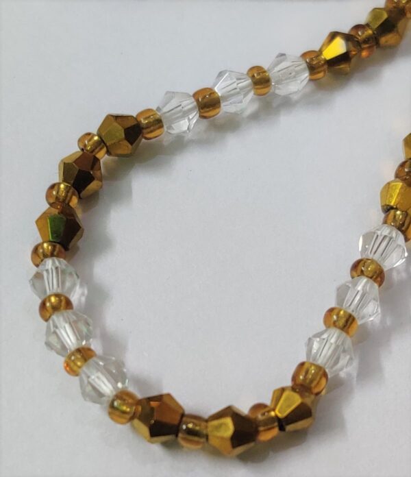 Crystal Golden Beads Mala