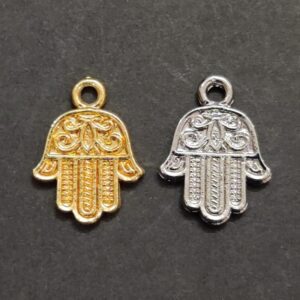 German Silver Metal Hamsa Hand Combo Pendant