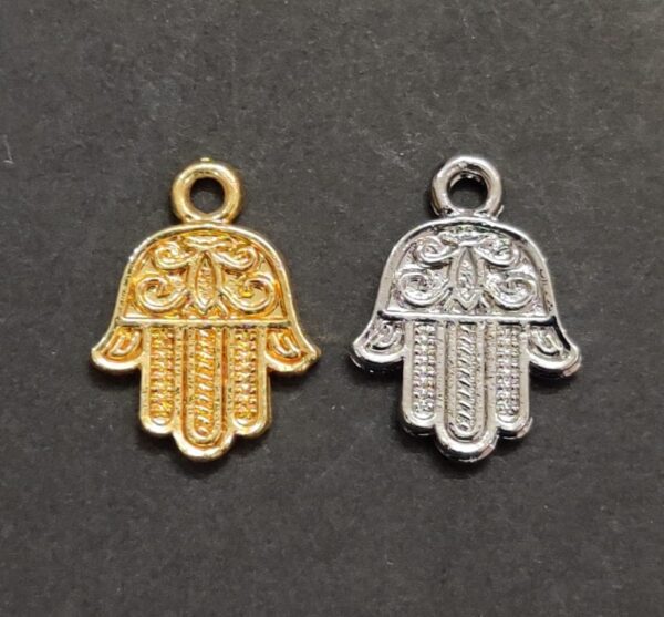 German Silver Metal Hamsa Hand Combo Pendant