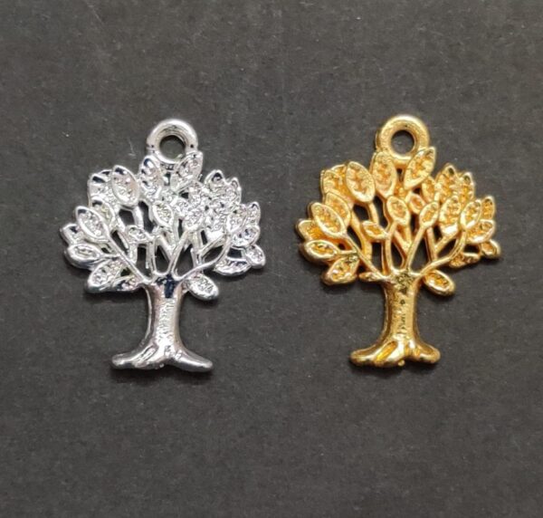 German Silver Gold Plated Metal Life Tree Combo Pendant
