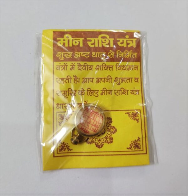 Ashthdhatu Meen Rashi Yantra Locket (अष्टधातु मीन राशि यन्त्र लॉकेट) - Image 2