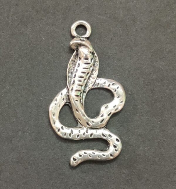 German Silver Naag Pendant For Kaal Sarp Dosh Nivaran | Size 35x20 mm
