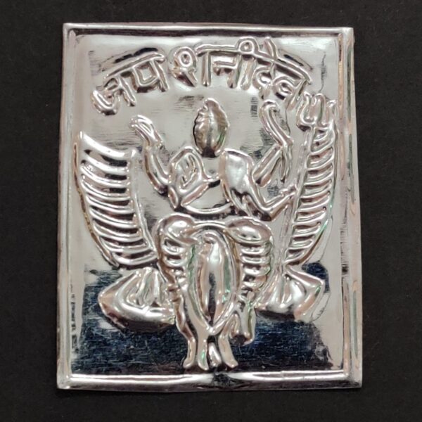 Metal Shani Dev For Puja | Size 45x40 mm - Image 2
