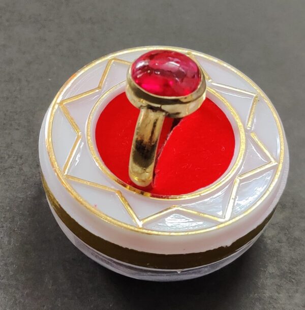 Red Garnet Stone Ring In Panchdhatu(पंचधातु रेड गार्नेट स्टोन रिंग)