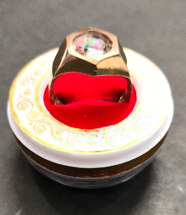 High Quality Ashthdhatu Shivling Ring With Shankh And Rudraksh-1 - Image 2