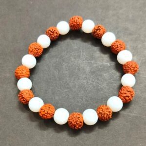Chandra Dosh Nivaran Bracelet With Rudraksh (चन्द्र दोष निवारण ब्रेसलेट)