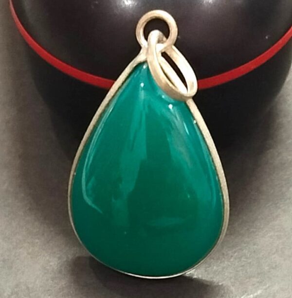 Big Size Hakik Stone Pendant In Brass(हकीक स्टोन) | Weight 30.10 carat