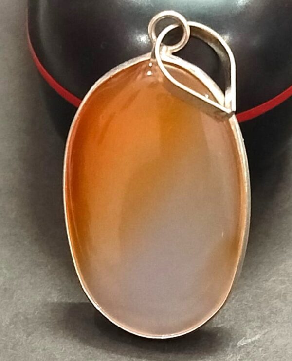 Big Size Hakik Stone Pendant In Brass(हकीक स्टोन) | Weight 34.70 carat