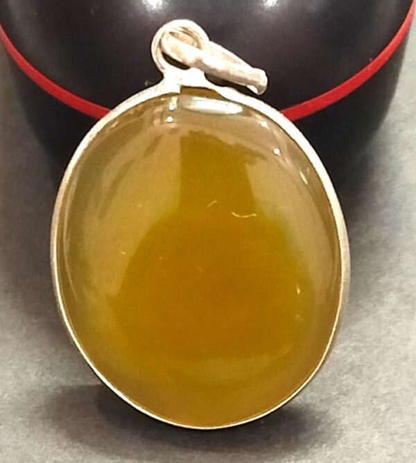 Big Size Hakik Stone Pendant In Brass(हकीक स्टोन) | Weight 38.20 carat
