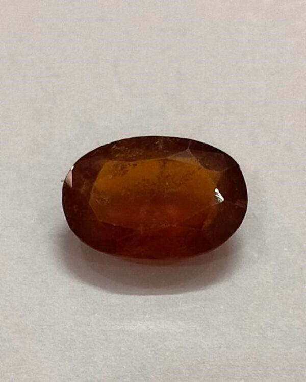 Certified Hessonite Gomed Stone(गोमेद स्टोन) | Weight- 5.10 carat