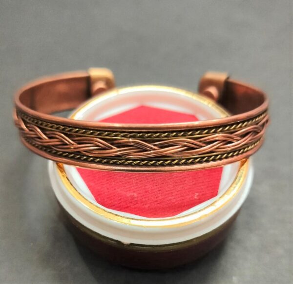 Designer Copper Brass Kada (कॉपर ब्रास कड़ा) | Size- Adjustable
