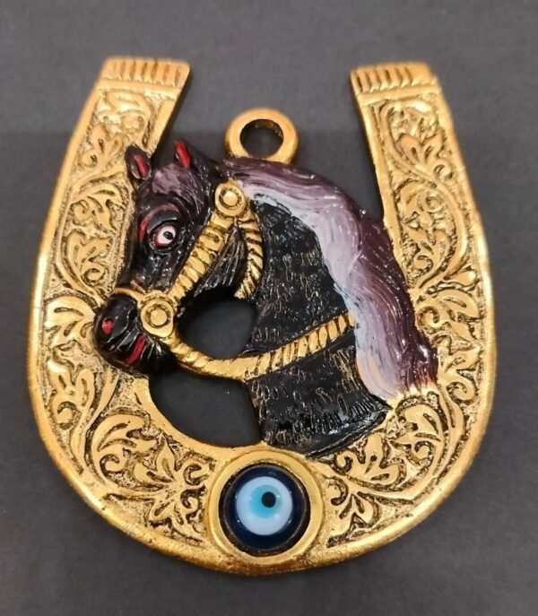 Nazar Raksha Kavach Evil Eye Metal Ghode Ki Naal | Size- 9x8 cm