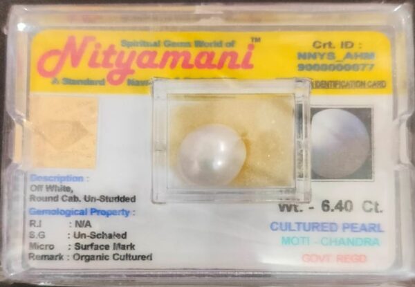 Certified Cultured Natural Pearl | Weight- 6.40 carat - Image 2