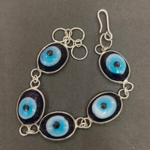 German Silver Evileye Nazar Raksha Kavach Bracelet(जर्मन सिल्वर नज़र रक्षा कवच ब्रेसलेट)