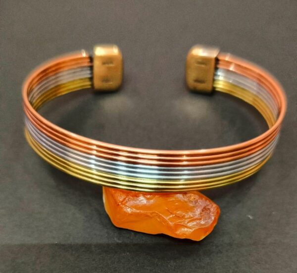 (Brass+Alloy+Copper)Tridhatu Kada(ब्रास+एलाय+कॉपर- त्रिधातु कड़ा) | Size- Adjustable