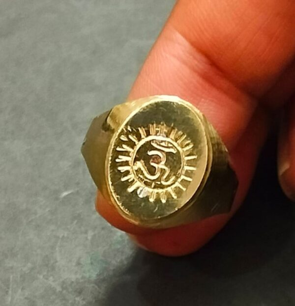 High Quality Ashtadhatu Om Ring(अष्टधातु ॐ रिंग) - Image 2