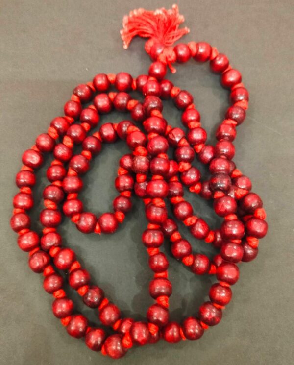Red Lal Chandan Jap Mala (लाल चन्दन जप माला),Bead Size 10 mm, 108 Beads
