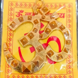 Pyramid Om For Pooja Room In Brass, Size 60 mm