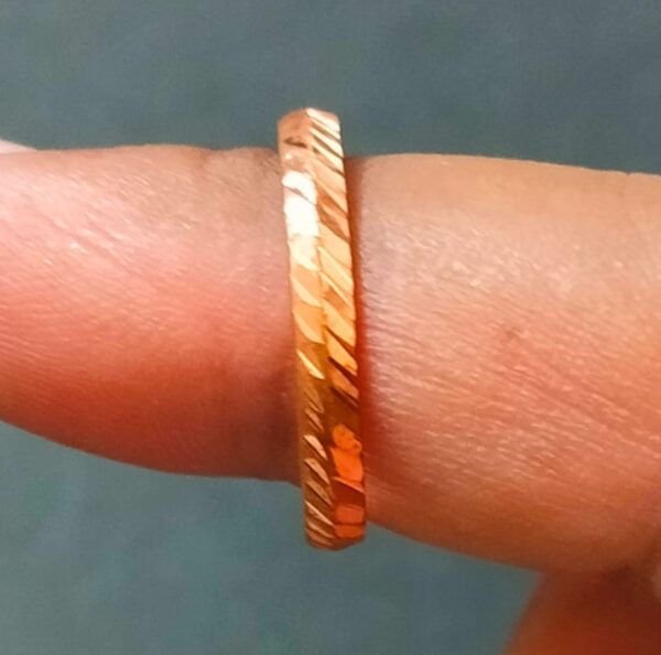 Designer Copper Ring Challa- Standard Size(डिज़ाइनर कॉपर ताम्बे का छल्ला )