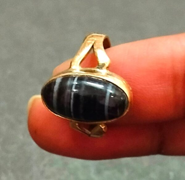 High Quality Panchdhatu Sulemani Hakik Stone Ring(पंचधातु सुलेमानी हकीक स्टोन रिंग), Weight 5.22 g