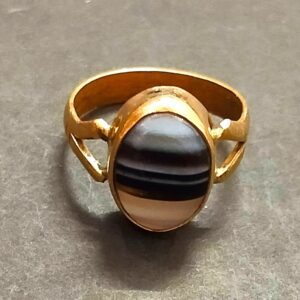 High Quality Panchdhatu Sulemani Hakik Stone Ring(पंचधातु सुलेमानी हकीक स्टोन रिंग), Size 5.0 g