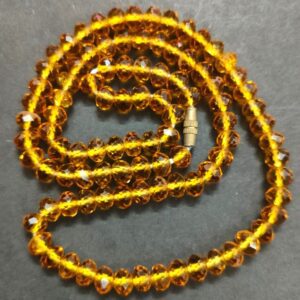 Diamond Cut Yellow Crystal Kanthi Mala